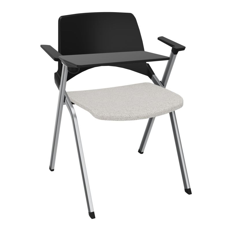 EMI CHAISE 4P FX DOS POLYP /ASS PIVOT TISSU AVEC ACCOUDOIRS+TABLETTE A DROITE PU BM SQ
