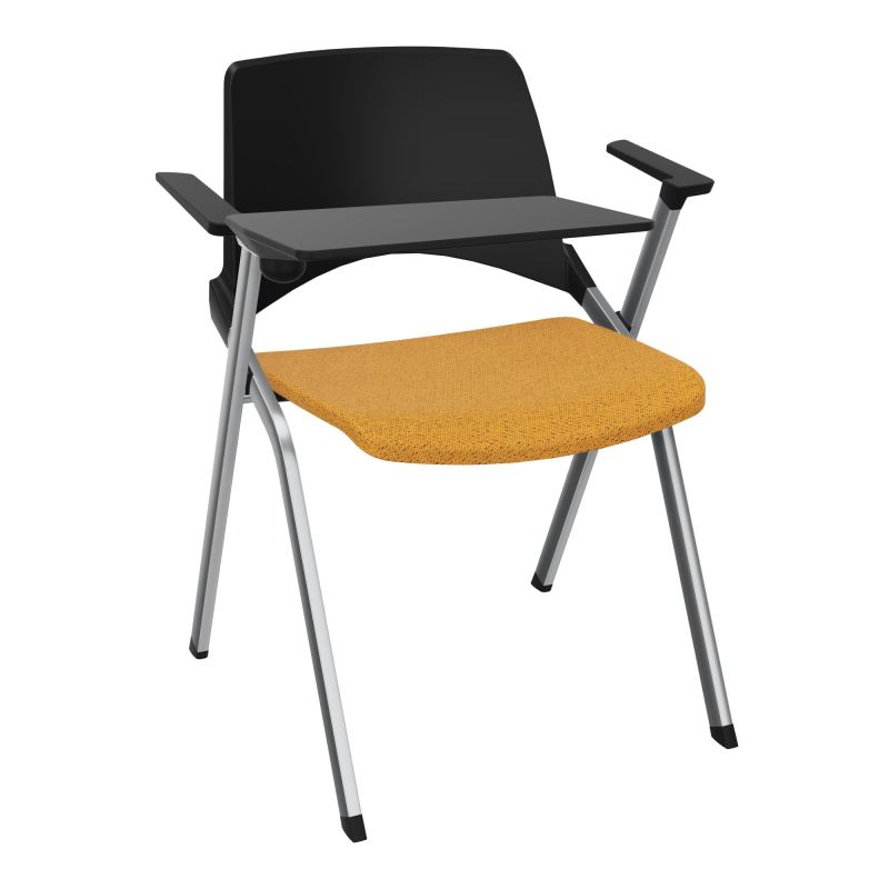 EMI CHAISE 4P FX DOS POLYP /ASS PIVOT TISSU AVEC ACCOUDOIRS+TABLETTE A DROITE PU BO SQ