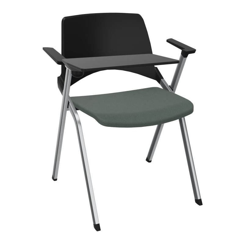 EMI CHAISE 4P FX DOS POLYP /ASS PIVOT TISSU AVEC ACCOUDOIRS+TABLETTE A DROITE PU CF SQ