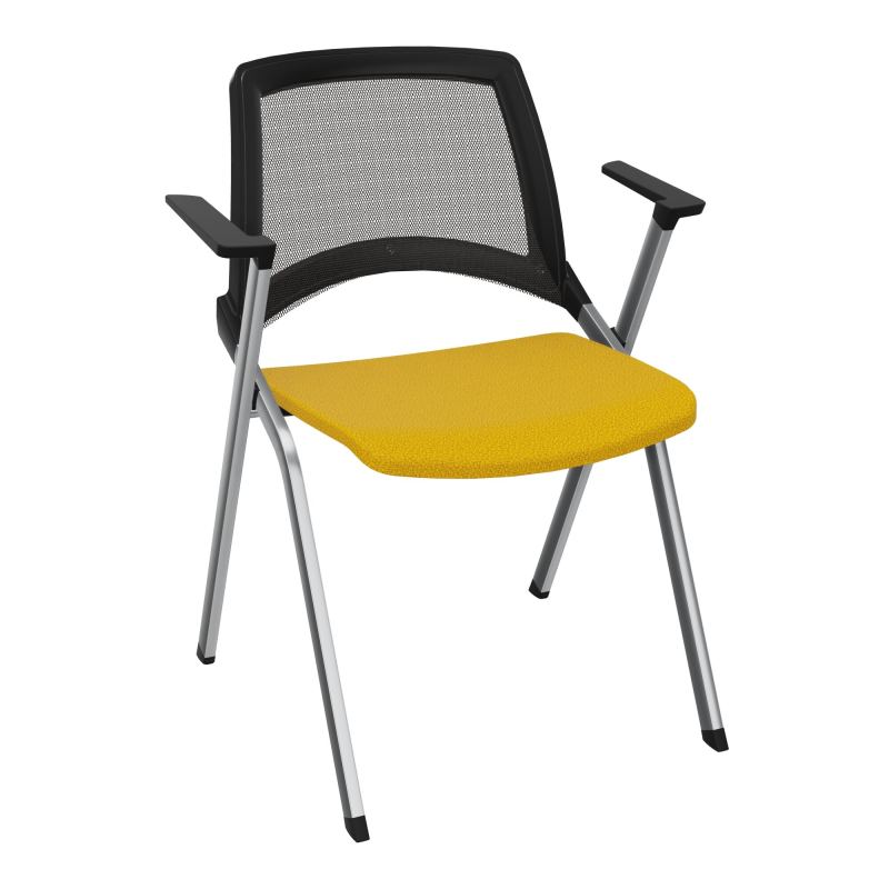 EMI CHAISE 4P FX DOS RESIL /ASS PIVOT TISSU AVEC ACCOUDOIRS SANS ACCROCHE A5 SQ UH