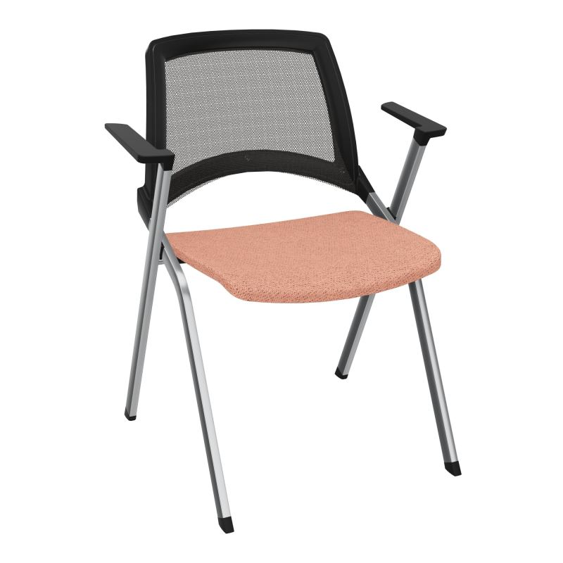 EMI CHAISE 4P FX DOS RESIL /ASS PIVOT TISSU AVEC ACCOUDOIRS SANS ACCROCHE UH BL SQ