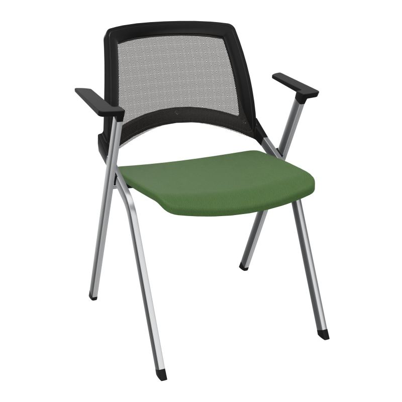 EMI CHAISE 4P FX DOS RESIL /ASS PIVOT TISSU AVEC ACCOUDOIRS SANS ACCROCHE UH CE SQ