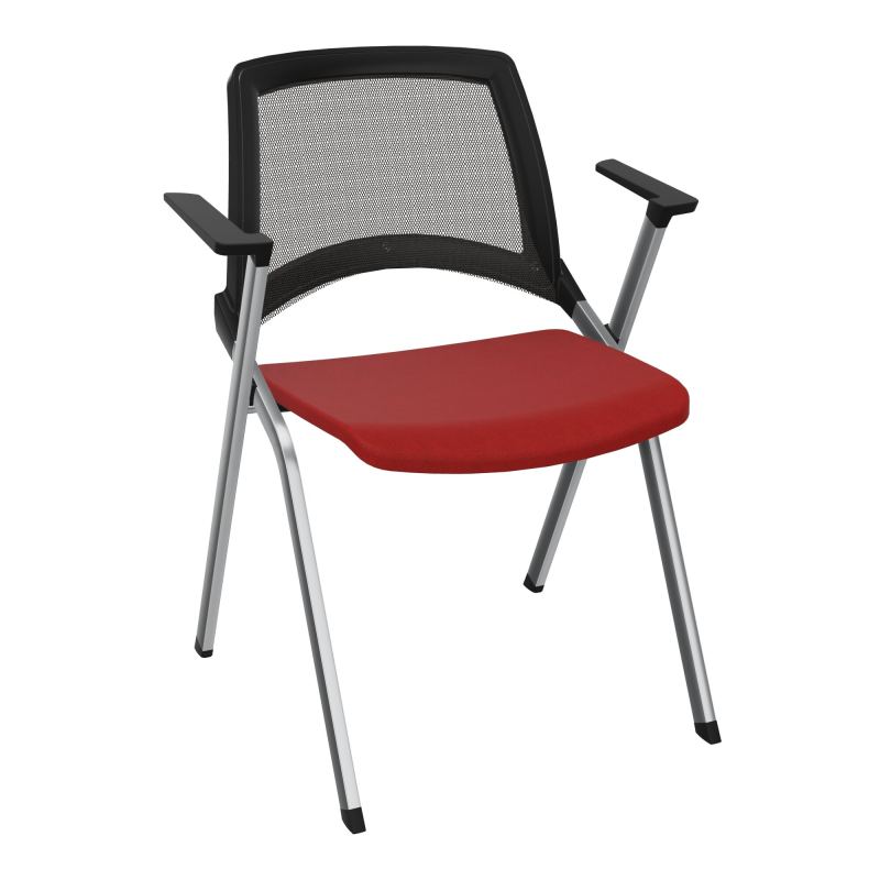 EMI CHAISE 4P FX DOS RESIL /ASS PIVOT TISSU AVEC ACCOUDOIRS SANS ACCROCHE UH E6 SQ