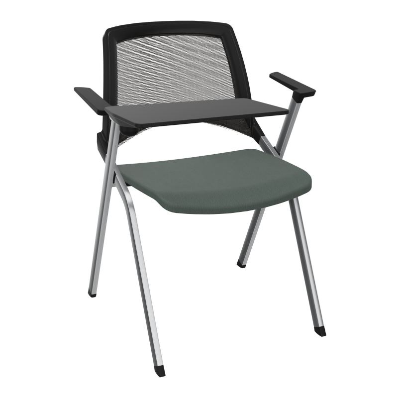 EMI CHAISE 4P FX DOS RESIL /ASS PIVOT TISSU AVEC ACCOUDOIRS+TABLETTE A DROITE UH CF SQ