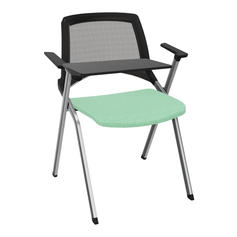 EMI CHAISE 4P FX DOS RESIL /ASS PIVOT TISSU AVEC ACCOUDOIRS+TABLETTE A DROITE UH E4 SQ