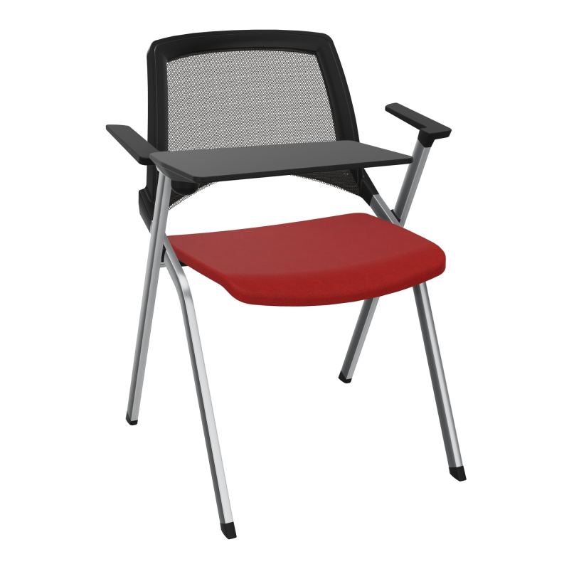 EMI CHAISE 4P FX DOS RESIL /ASS PIVOT TISSU AVEC ACCOUDOIRS+TABLETTE A DROITE UH E6 SQ