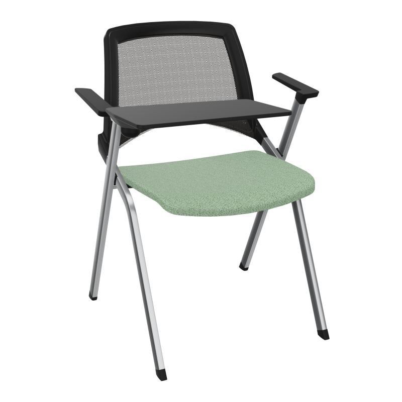 EMI CHAISE 4P FX DOS RESIL /ASS PIVOT TISSU AVEC ACCOUDOIRS+TABLETTE A DROITE UH E7 SQ