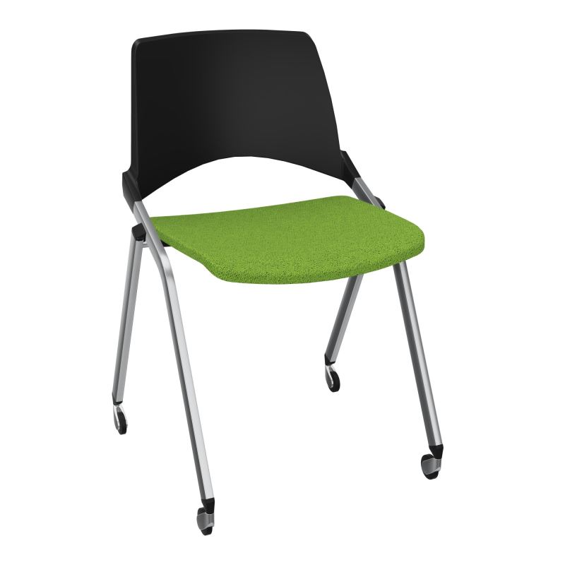 EMI CHAISE 4P RLT DOS POLYP / ASS PIVOT TISSU SANS ACCOUDOIRS SANS ACCROCHE PU BK SQ