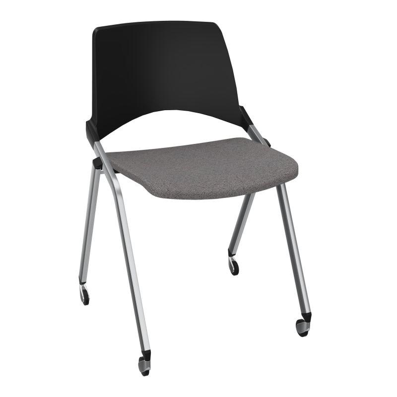 EMI CHAISE 4P RLT DOS POLYP / ASS PIVOT TISSU SANS ACCOUDOIRS SANS ACCROCHE PU BN SQ