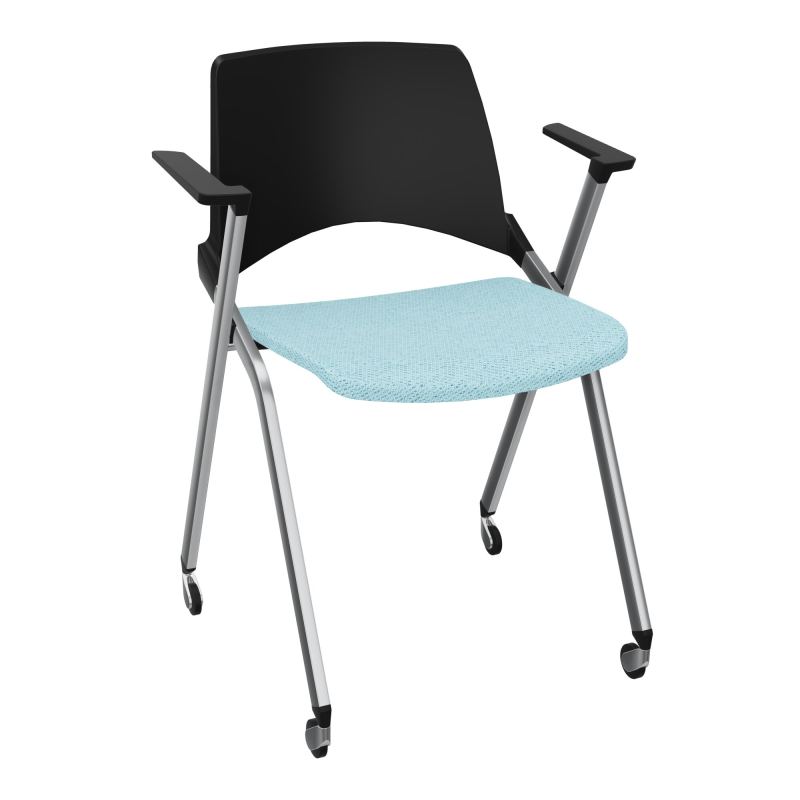 EMI CHAISE 4P RLT DOS POLYP / ASS PIVOT TISSU AVEC ACCOUDOIRS SANS ACCROCHE PU BF SQ