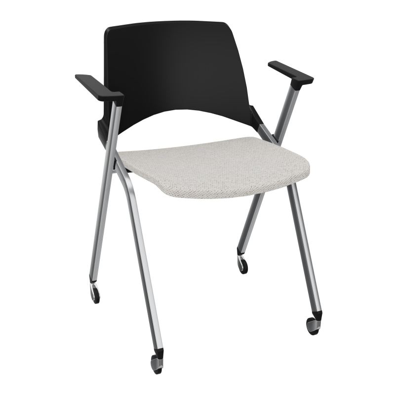 EMI CHAISE 4P RLT DOS POLYP / ASS PIVOT TISSU AVEC ACCOUDOIRS SANS ACCROCHE PU BM SQ