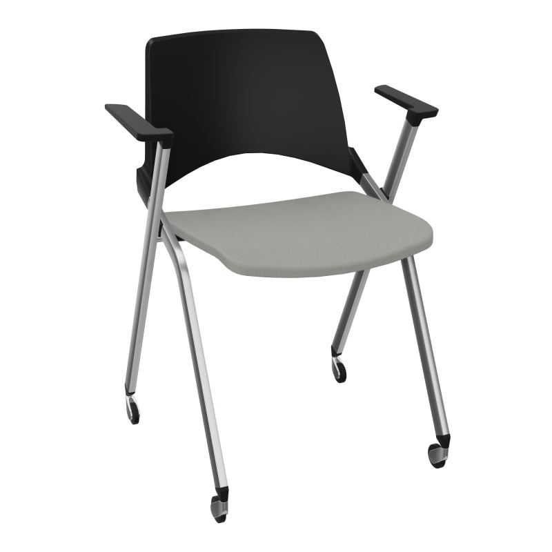 EMI CHAISE 4P RLT DOS POLYP / ASS PIVOT TISSU AVEC ACCOUDOIRS SANS ACCROCHE PU CA SQ