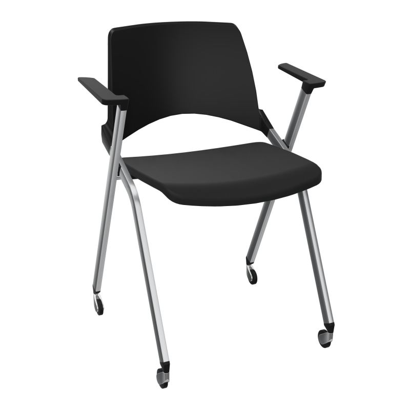 EMI CHAISE 4P RLT DOS POLYP / ASS PIVOT TISSU AVEC ACCOUDOIRS SANS ACCROCHE PU CB SQ