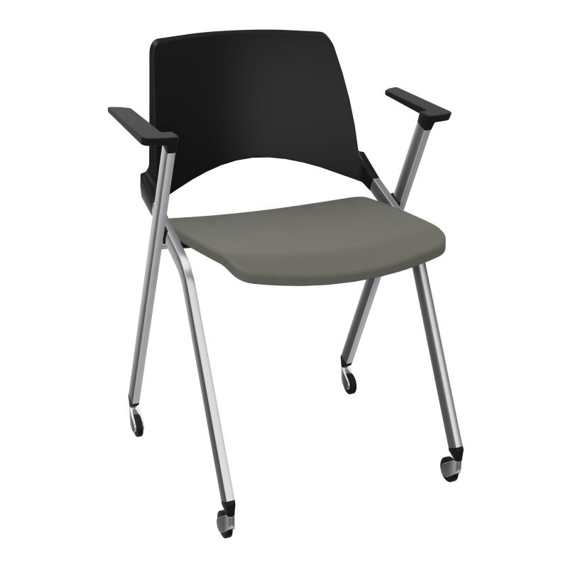 EMI CHAISE 4P RLT DOS POLYP / ASS PIVOT TISSU AVEC ACCOUDOIRS SANS ACCROCHE PU CH SQ