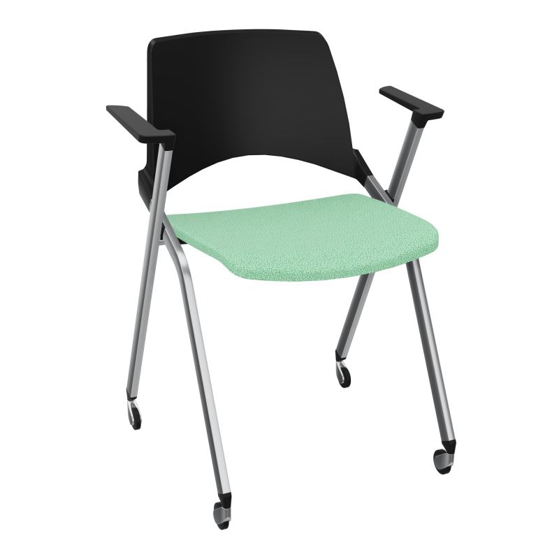 EMI CHAISE 4P RLT DOS POLYP / ASS PIVOT TISSU AVEC ACCOUDOIRS SANS ACCROCHE PU E4 SQ