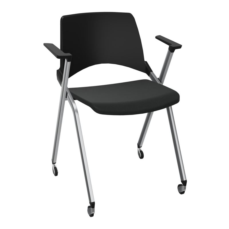 EMI CHAISE 4P RLT DOS POLYP / ASS PIVOT TISSU AVEC ACCOUDOIRS SANS ACCROCHE PU E5 SQ