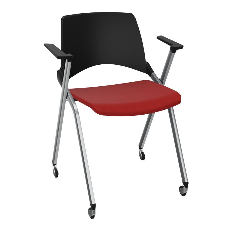 EMI CHAISE 4P RLT DOS POLYP / ASS PIVOT TISSU AVEC ACCOUDOIRS SANS ACCROCHE PU E6 SQ
