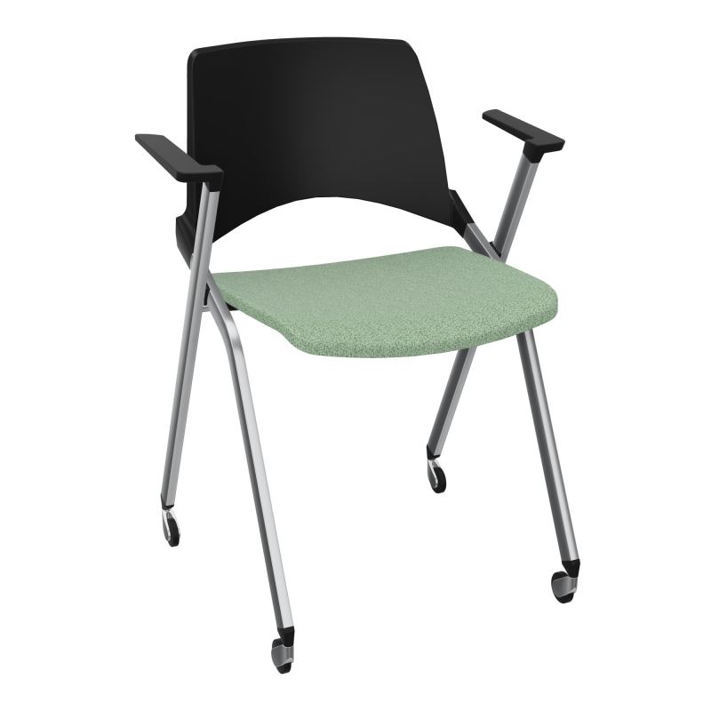 EMI CHAISE 4P RLT DOS POLYP / ASS PIVOT TISSU AVEC ACCOUDOIRS SANS ACCROCHE PU E7 SQ
