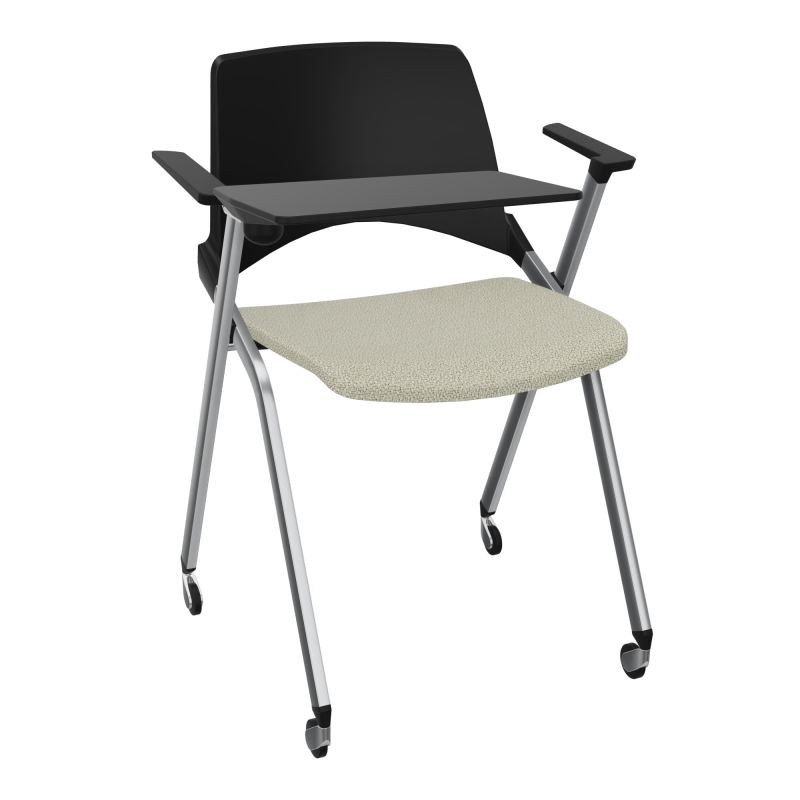 EMI CHAISE 4P RLT DOS POLYP /ASS PIVOT TISSU AVEC ACCOUDOIRS+TABLETTE A DROITE A2 SQ PU