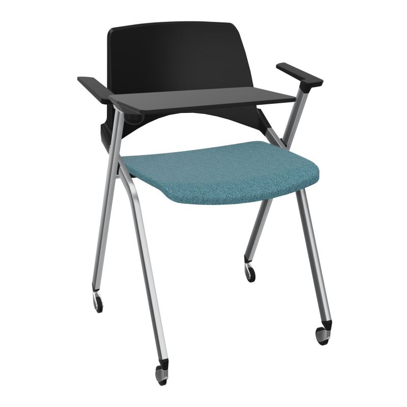 EMI CHAISE 4P RLT DOS POLYP /ASS PIVOT TISSU AVEC ACCOUDOIRS+TABLETTE A DROITE B4 SQ PU