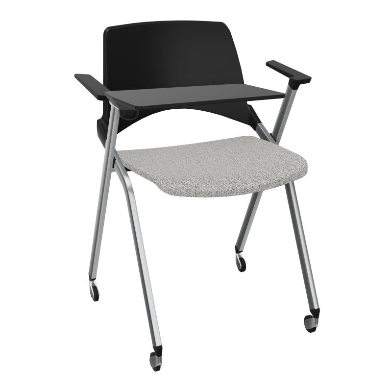 EMI CHAISE 4P RLT DOS POLYP /ASS PIVOT TISSU AVEC ACCOUDOIRS+TABLETTE A DROITE B5 SQ PU