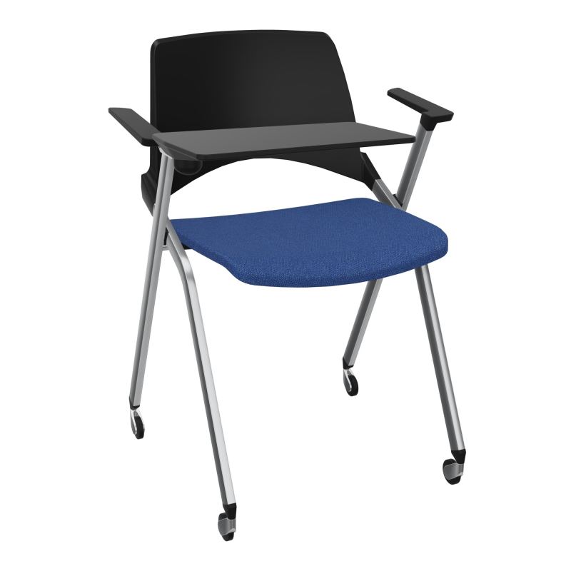 EMI CHAISE 4P RLT DOS POLYP / ASS PIVOT TISSU AVEC ACCOUDOIRS+TABLETTE A DROITE PU BH SQ