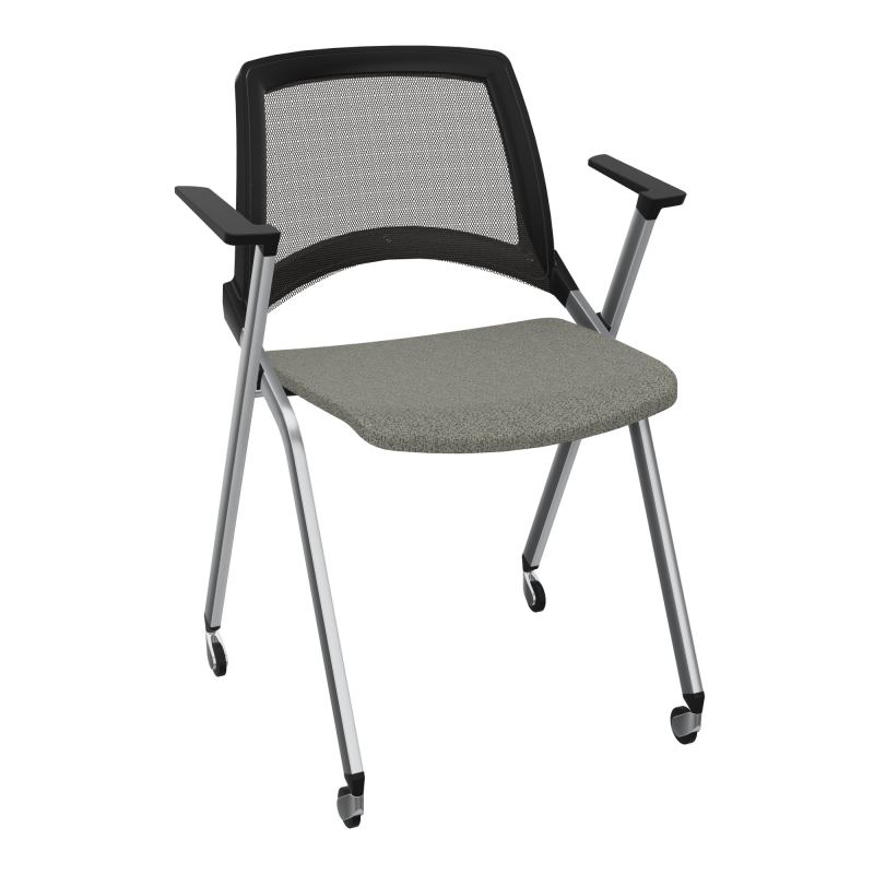 EMI CHAISE 4P RLT DOS RESIL /ASS PIVOT TISSU AVEC ACCOUDOIRS SANS ACCROCHE B1 SQ UH