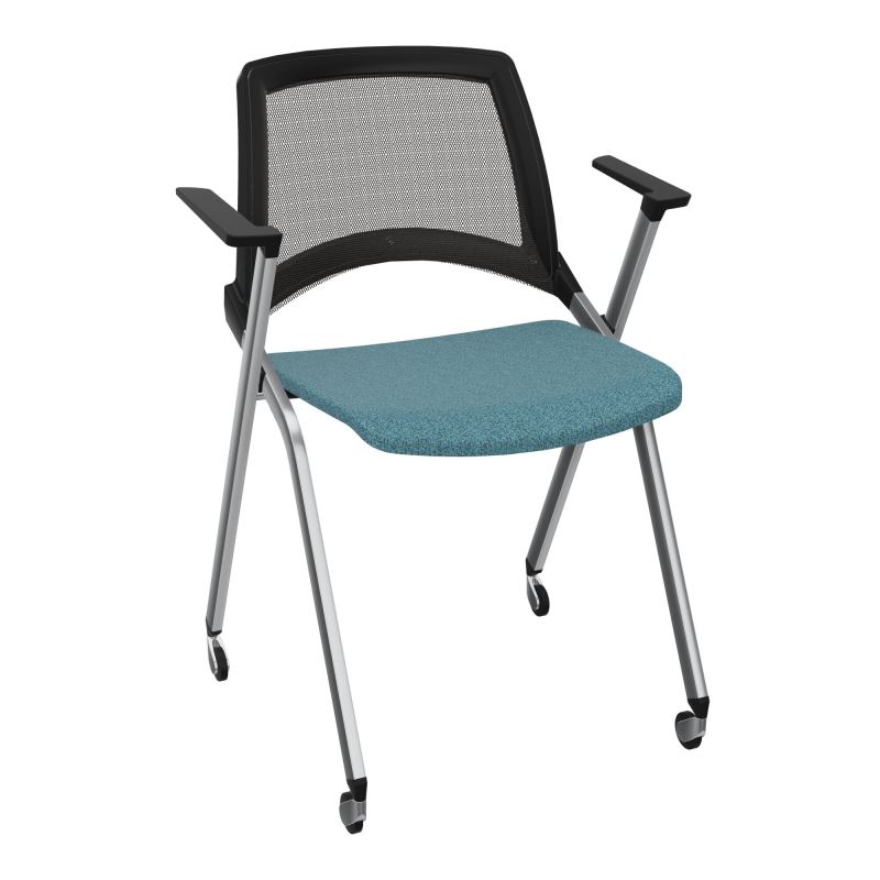 EMI CHAISE 4P RLT DOS RESIL /ASS PIVOT TISSU AVEC ACCOUDOIRS SANS ACCROCHE B4 SQ UH