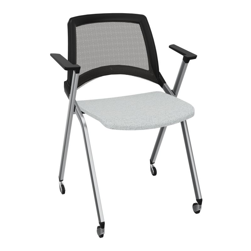 EMI CHAISE 4P RLT DOS RESIL / ASS PIVOT TISSU AVEC ACCOUDOIRS SANS ACCROCHE UH BC SQ