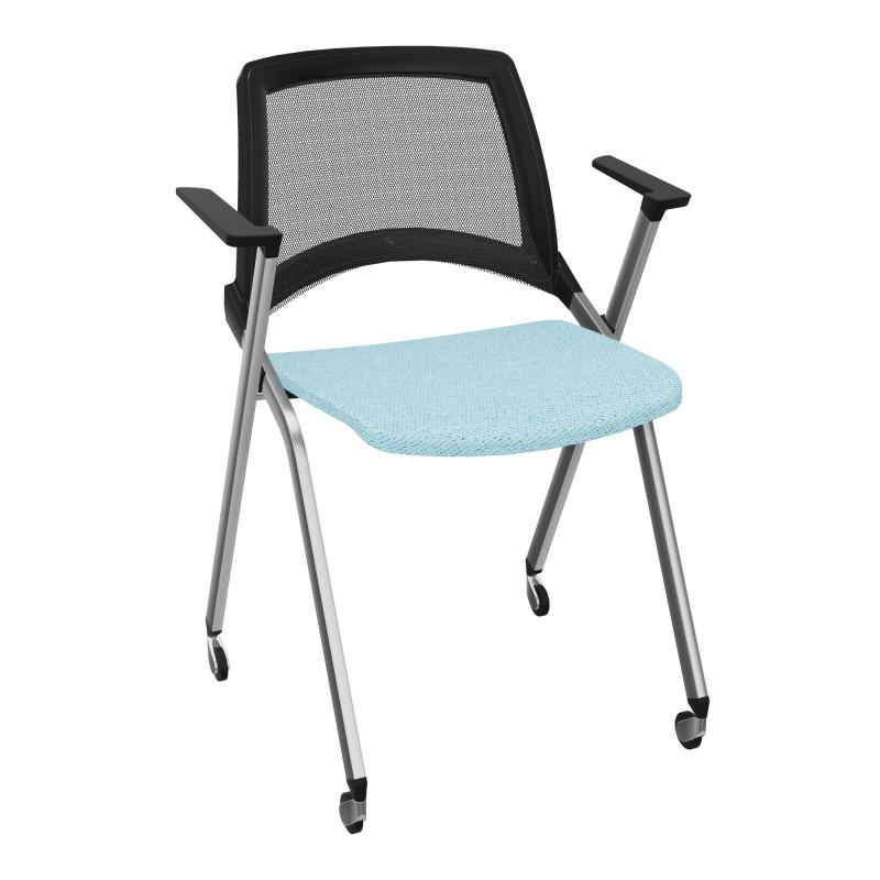 EMI CHAISE 4P RLT DOS RESIL / ASS PIVOT TISSU AVEC ACCOUDOIRS SANS ACCROCHE UH BF SQ