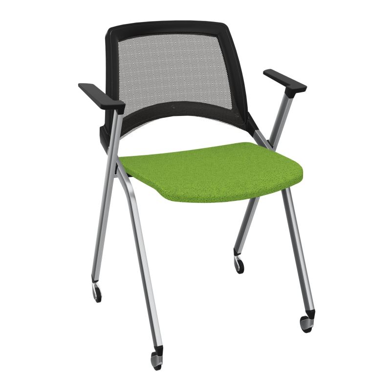 EMI CHAISE 4P RLT DOS RESIL / ASS PIVOT TISSU AVEC ACCOUDOIRS SANS ACCROCHE UH BK SQ