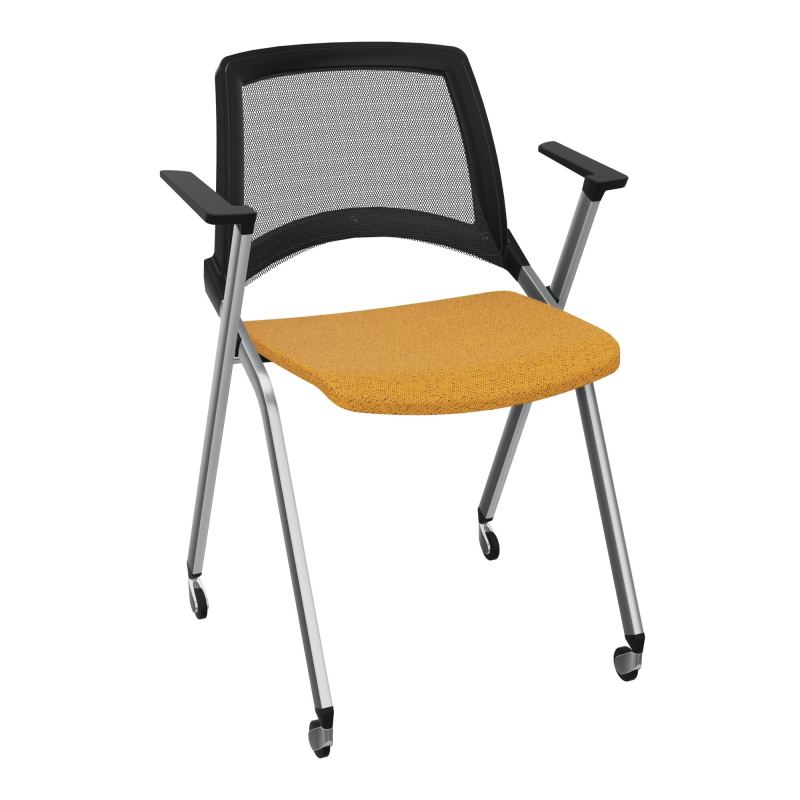 EMI CHAISE 4P RLT DOS RESIL / ASS PIVOT TISSU AVEC ACCOUDOIRS SANS ACCROCHE UH BO SQ
