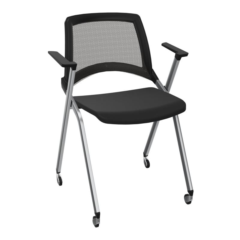 EMI CHAISE 4P RLT DOS RESIL / ASS PIVOT TISSU AVEC ACCOUDOIRS SANS ACCROCHE UH CB SQ