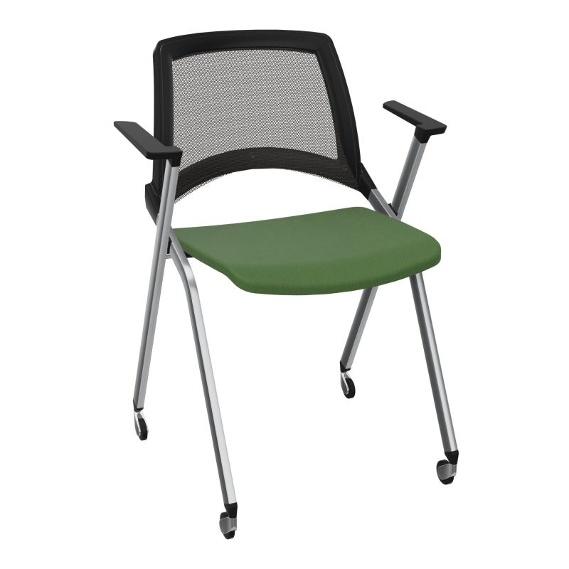 EMI CHAISE 4P RLT DOS RESIL / ASS PIVOT TISSU AVEC ACCOUDOIRS SANS ACCROCHE UH CE SQ