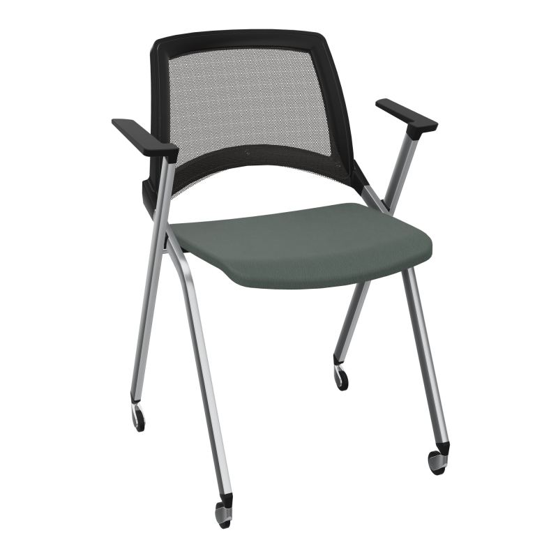 EMI CHAISE 4P RLT DOS RESIL / ASS PIVOT TISSU AVEC ACCOUDOIRS SANS ACCROCHE UH CF SQ