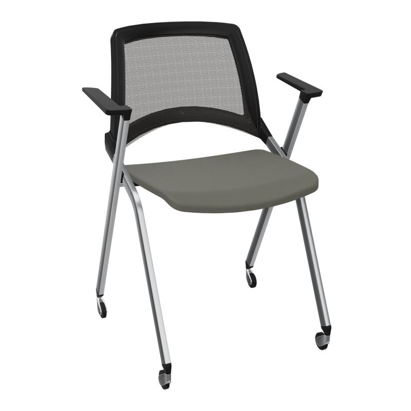EMI CHAISE 4P RLT DOS RESIL / ASS PIVOT TISSU AVEC ACCOUDOIRS SANS ACCROCHE UH CH SQ
