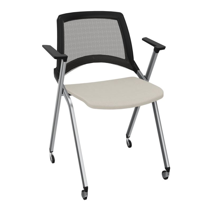 EMI CHAISE 4P RLT DOS RESIL / ASS PIVOT TISSU AVEC ACCOUDOIRS SANS ACCROCHE UH E5 SQ