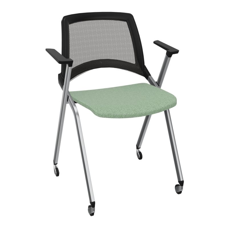 EMI CHAISE 4P RLT DOS RESIL / ASS PIVOT TISSU AVEC ACCOUDOIRS SANS ACCROCHE UH E7 SQ