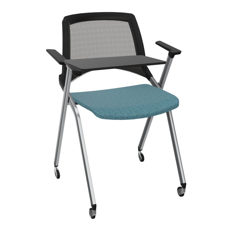 EMI CHAISE 4P RLT DOS RESIL /ASS PIVOT TISSU AVEC ACCOUDOIRS+TABLETTE A DROITE B4 SQ UH