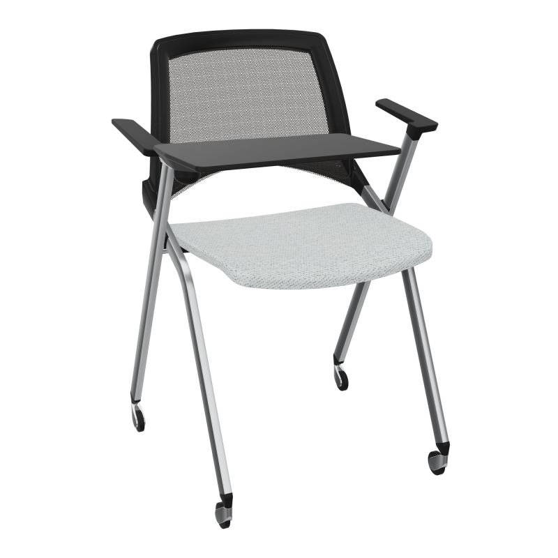 EMI CHAISE 4P RLT DOS RESIL / ASS PIVOT TISSU AVEC ACCOUDOIRS+TABLETTE A DROITE UH BC SQ