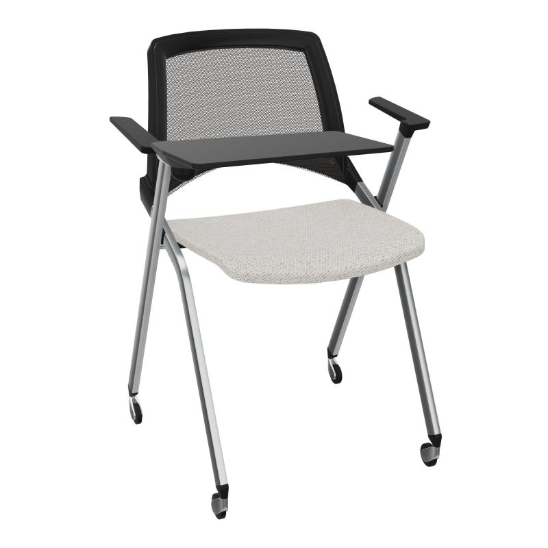 EMI CHAISE 4P RLT DOS RESIL / ASS PIVOT TISSU AVEC ACCOUDOIRS+TABLETTE A DROITE UH BM SQ