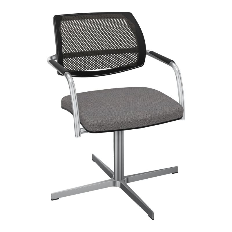 ISABEL SIEGE BD RESILLE 4 BRANCHES RETOUR POINT FIXE SANS MECANISME ASS.TISSU BN SQ IN