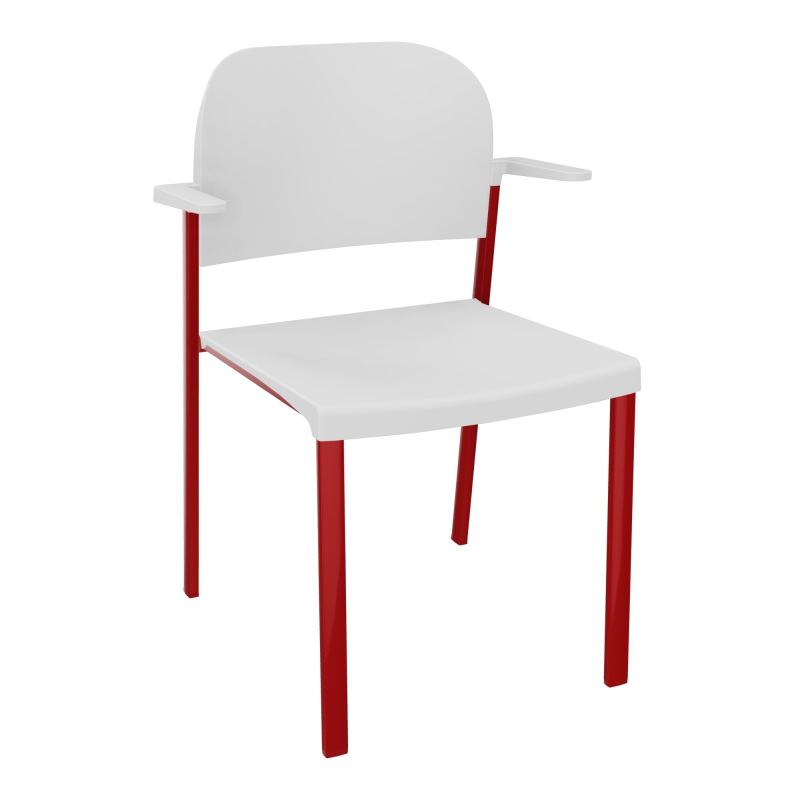 ROMY CHAISE 4P FIXES ASSISE/DOSSIER POLYPRO AVEC ACCOUDOIRS  PT ZY PT