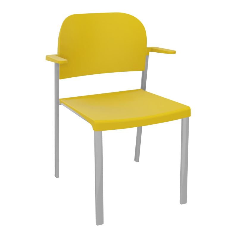 ROMY CHAISE 4P FIXES ASSISE/DOSSIER POLYPRO AVEC ACCOUDOIRS  PW SB PW