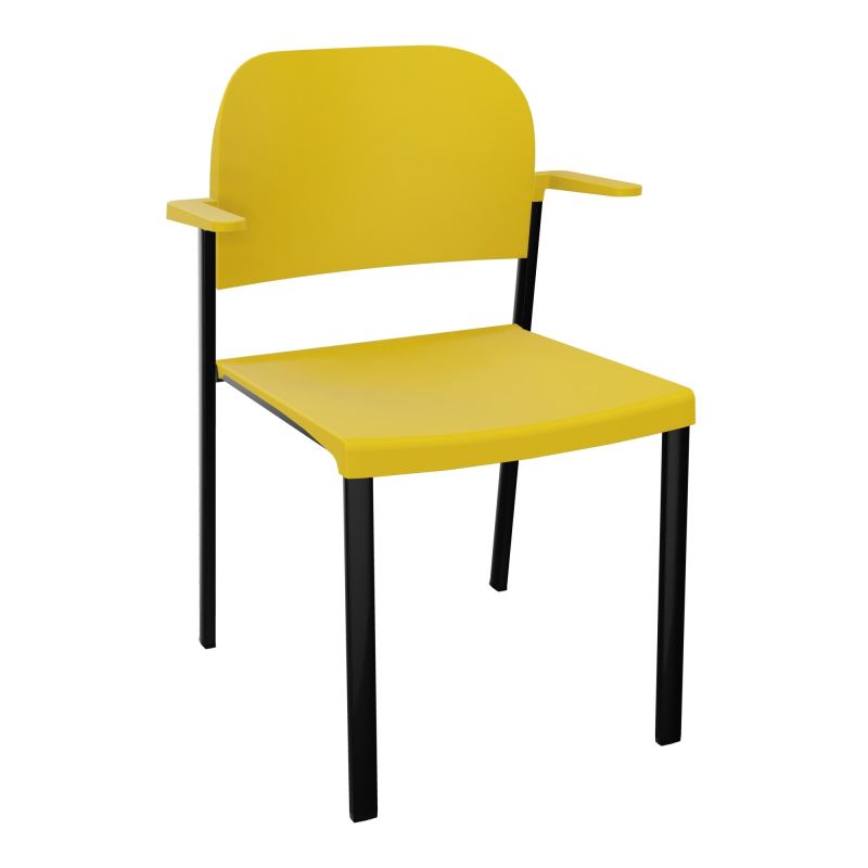 ROMY CHAISE 4P FIXES ASSISE/DOSSIER POLYPRO AVEC ACCOUDOIRS  PW SG PW