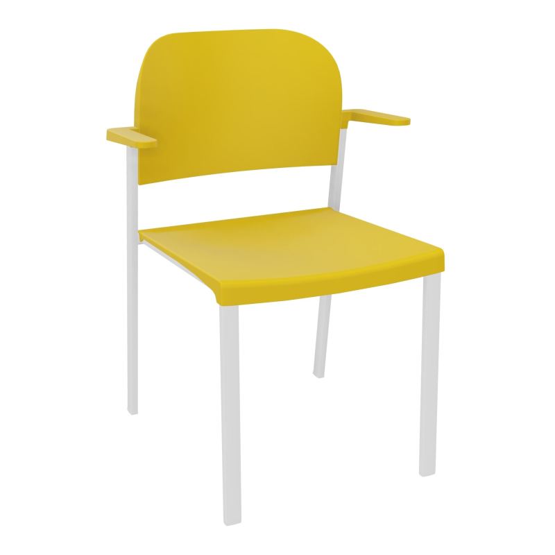 ROMY CHAISE 4P FIXES ASSISE/DOSSIER POLYPRO AVEC ACCOUDOIRS  PW SP PW