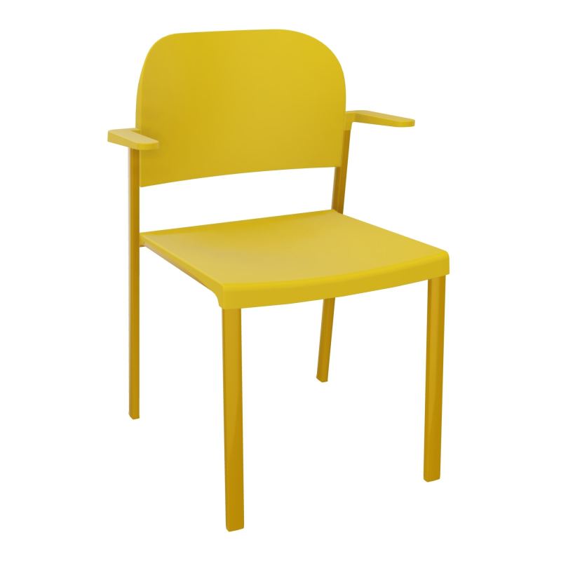ROMY CHAISE 4P FIXES ASSISE/DOSSIER POLYPRO AVEC ACCOUDOIRS  PW SX PW