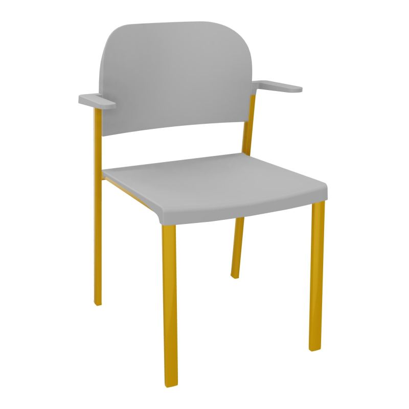 ROMY CHAISE 4P FIXES ASSISE/DOSSIER POLYPRO AVEC ACCOUDOIRS  PX SX PX
