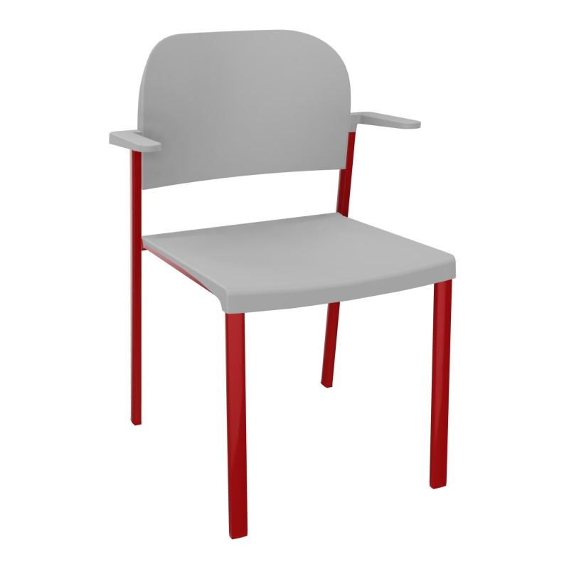 ROMY CHAISE 4P FIXES ASSISE/DOSSIER POLYPRO AVEC ACCOUDOIRS  PX ZY PX