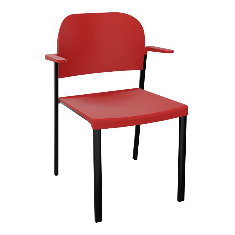 ROMY CHAISE 4P FIXES ASSISE/DOSSIER POLYPRO AVEC ACCOUDOIRS  PZ SG PZ